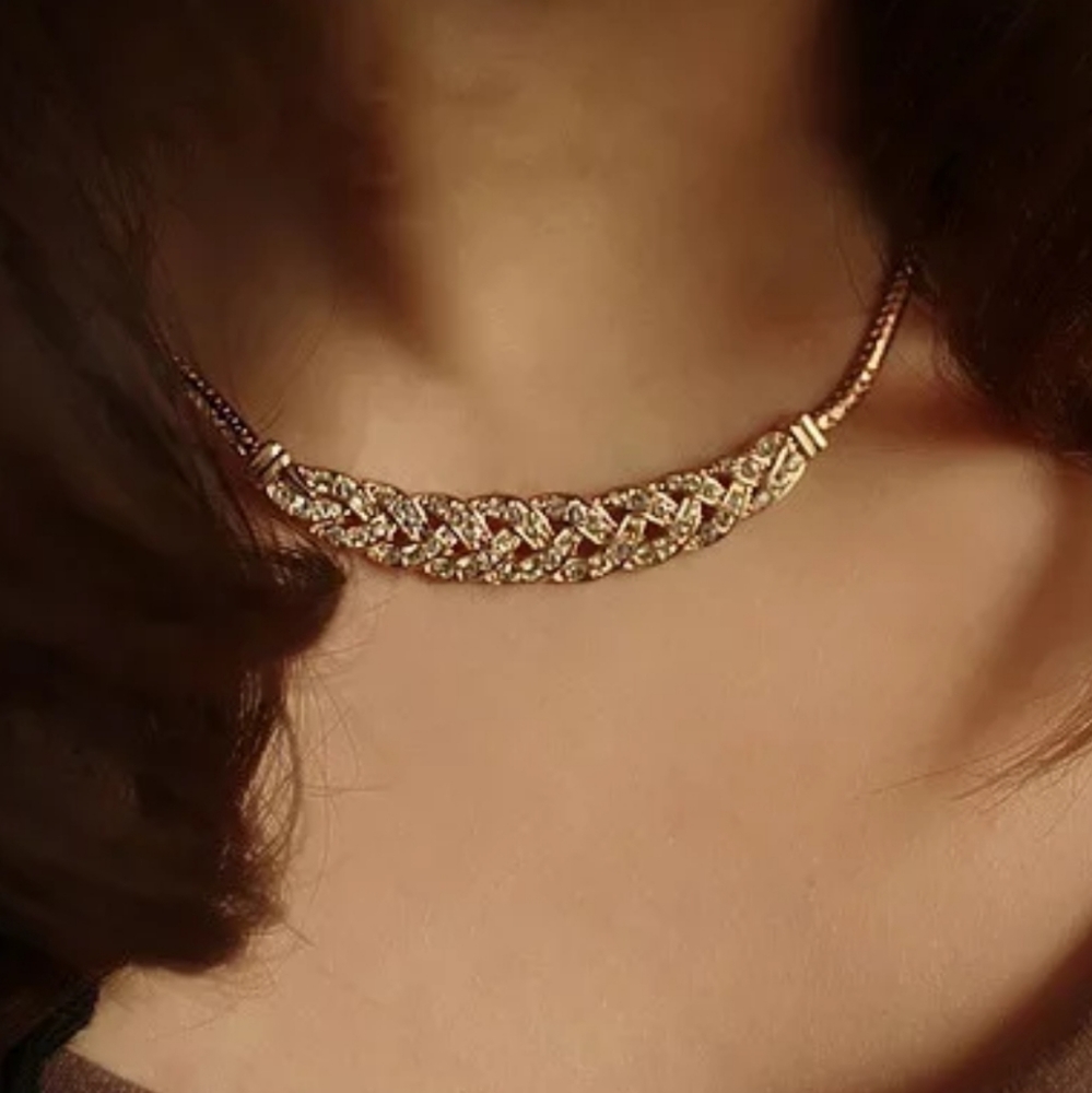 Luxury necklace chain rhinestone
